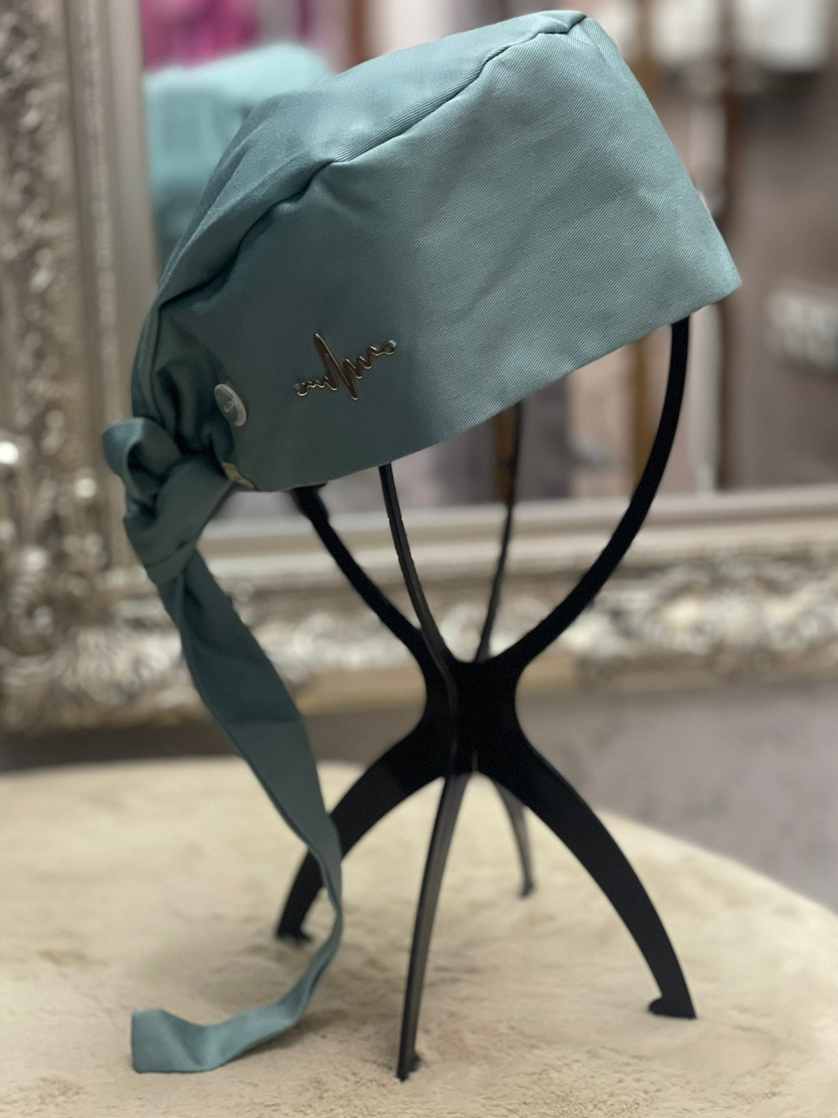 Унисекс хирургична шапка в зелено