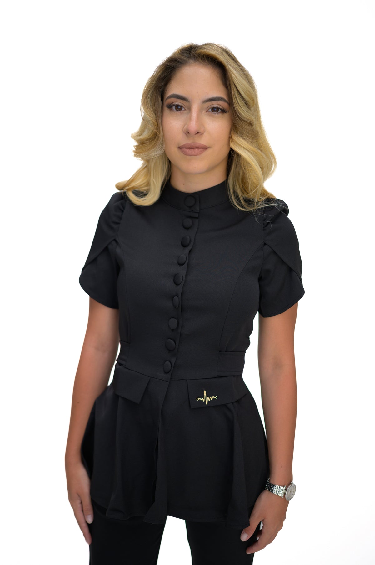 Медицински екип Button Up Black