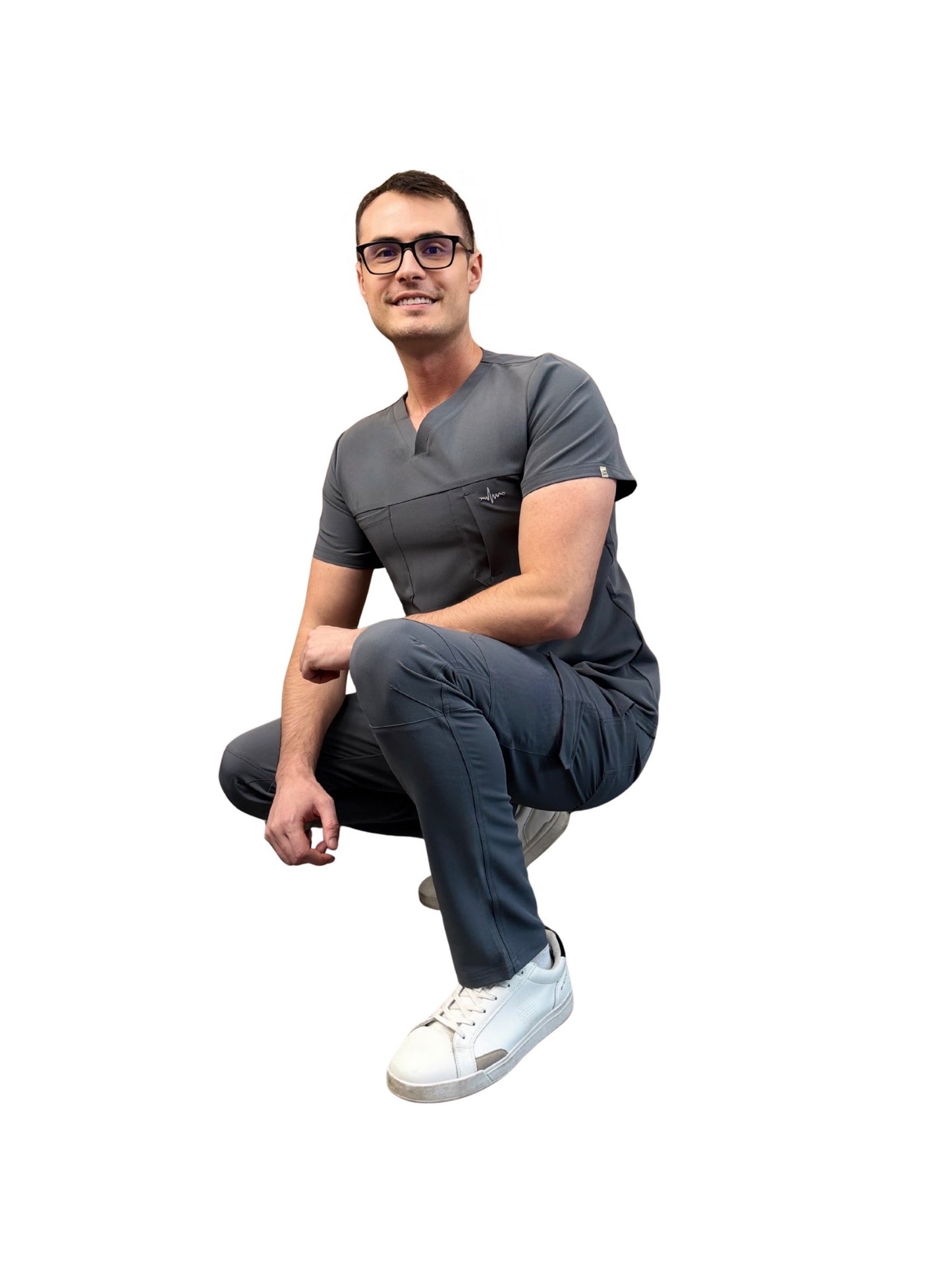 Мъжки медициснки екип Male Gray 2