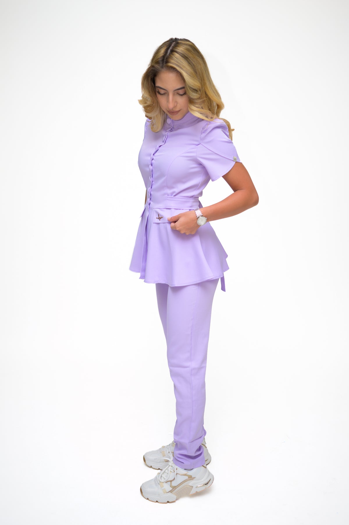 Медицински екип Button Up Lavender