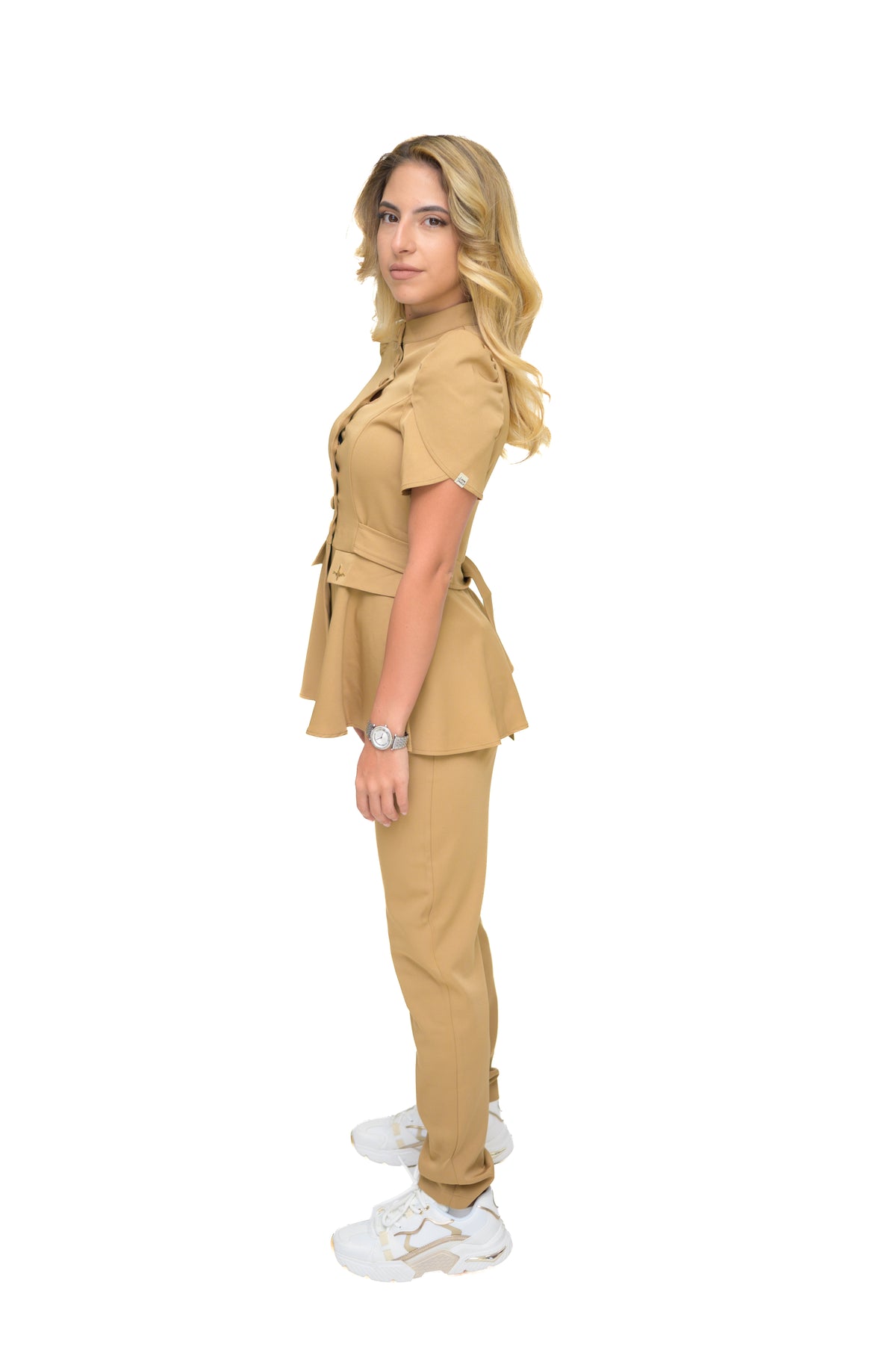 Медицински екип Button Up Beige