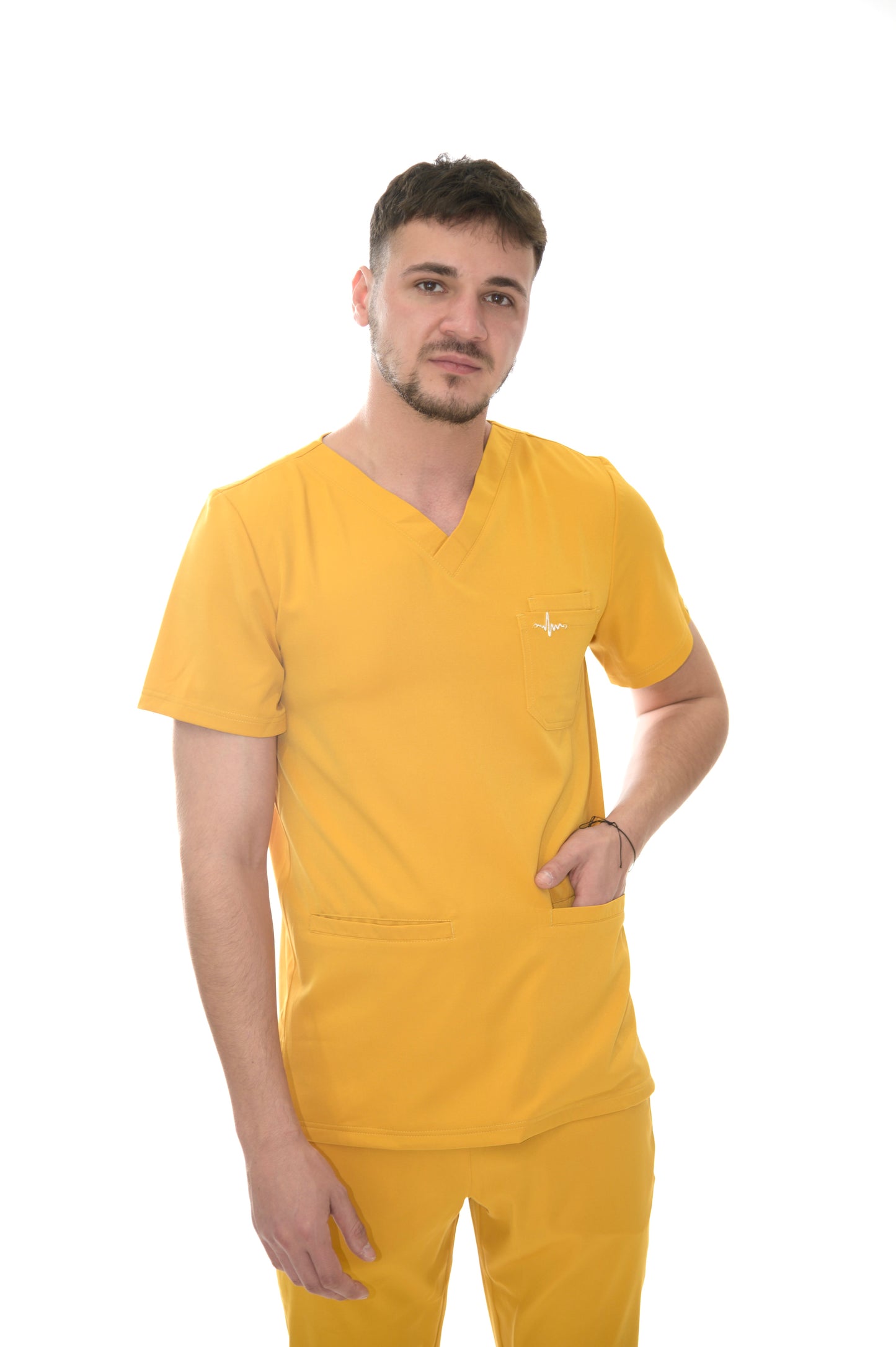 Мъжки медицински екип Smooth Performance Mustard Yellow