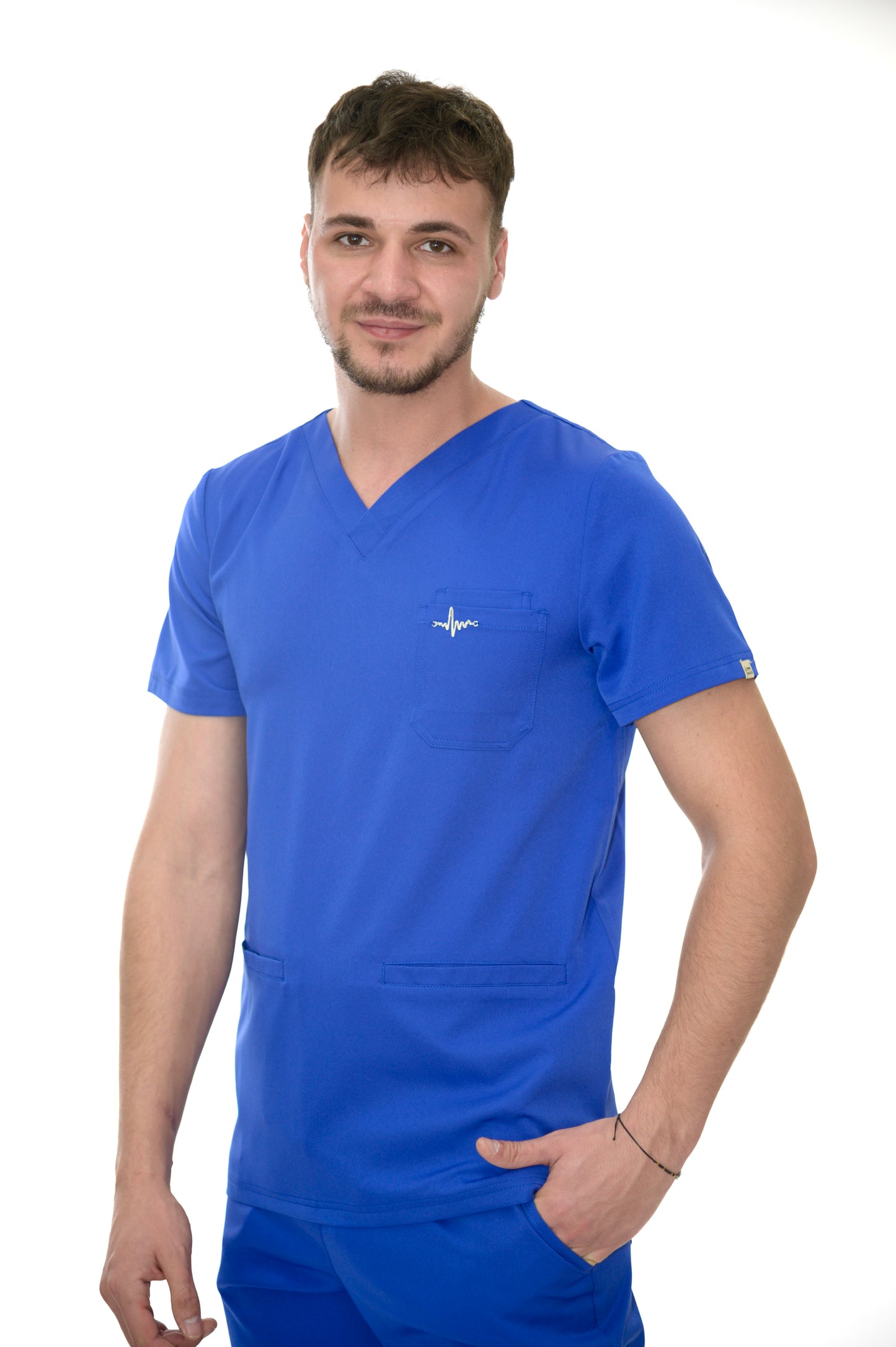 Мъжки медицински екип Smooth Performance Royal Blue