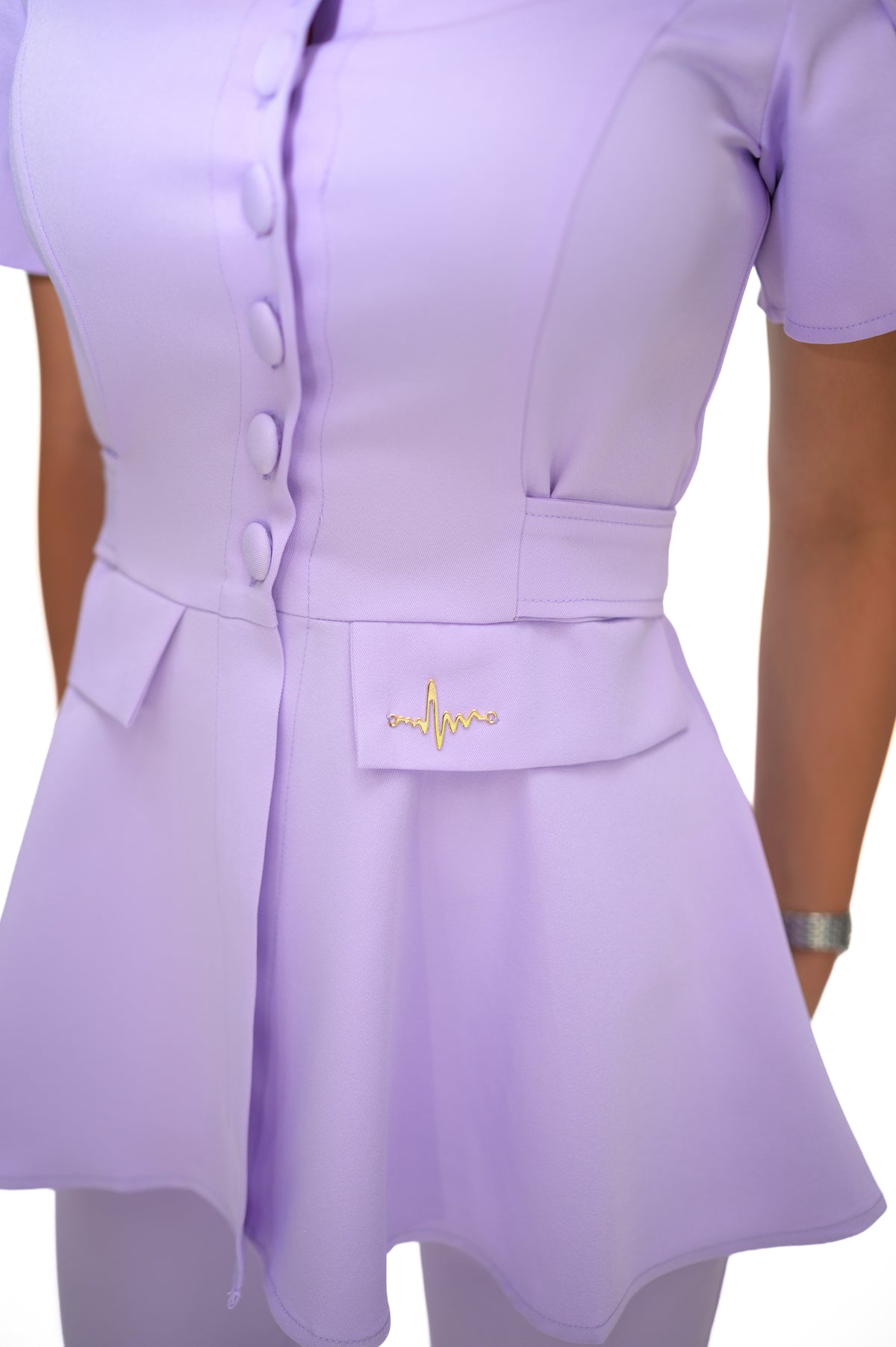 Медицински екип Button Up Lavender