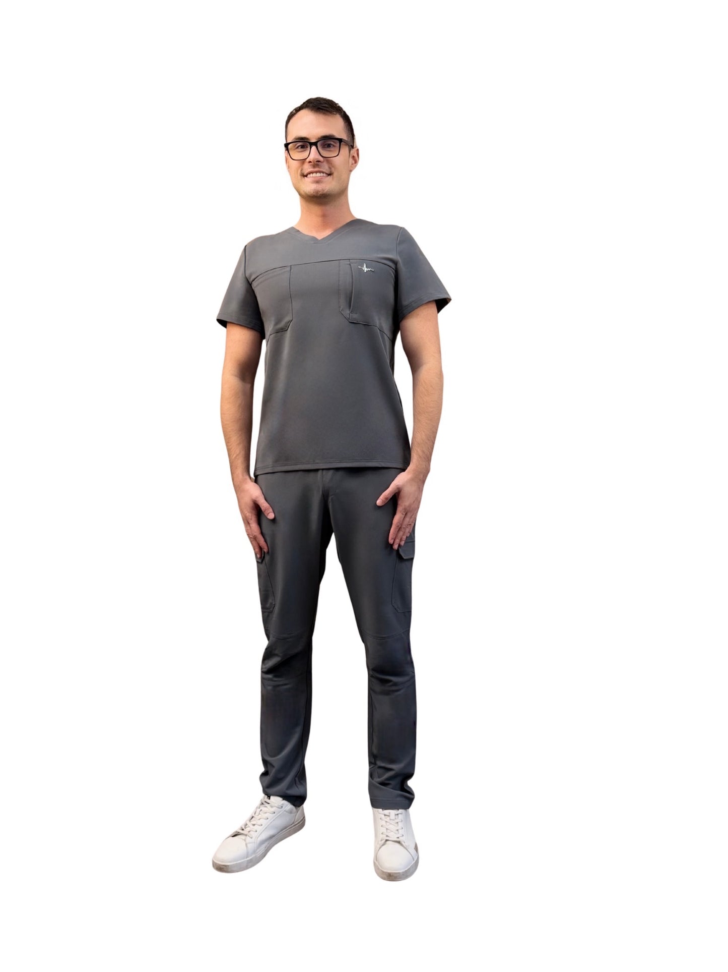 Мъжки медициснки екип Male Gray 2