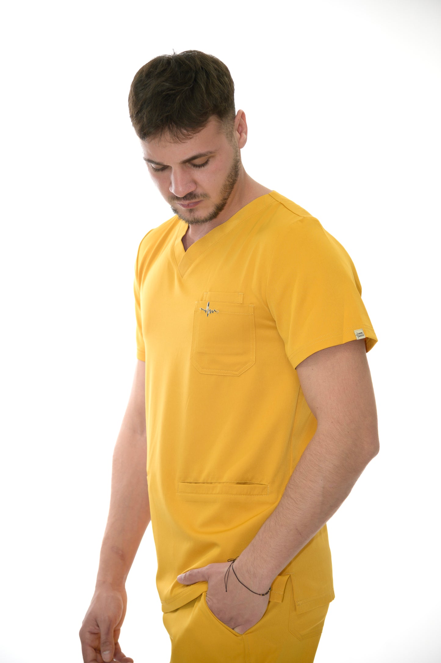 Мъжки медицински екип Smooth Performance Mustard Yellow