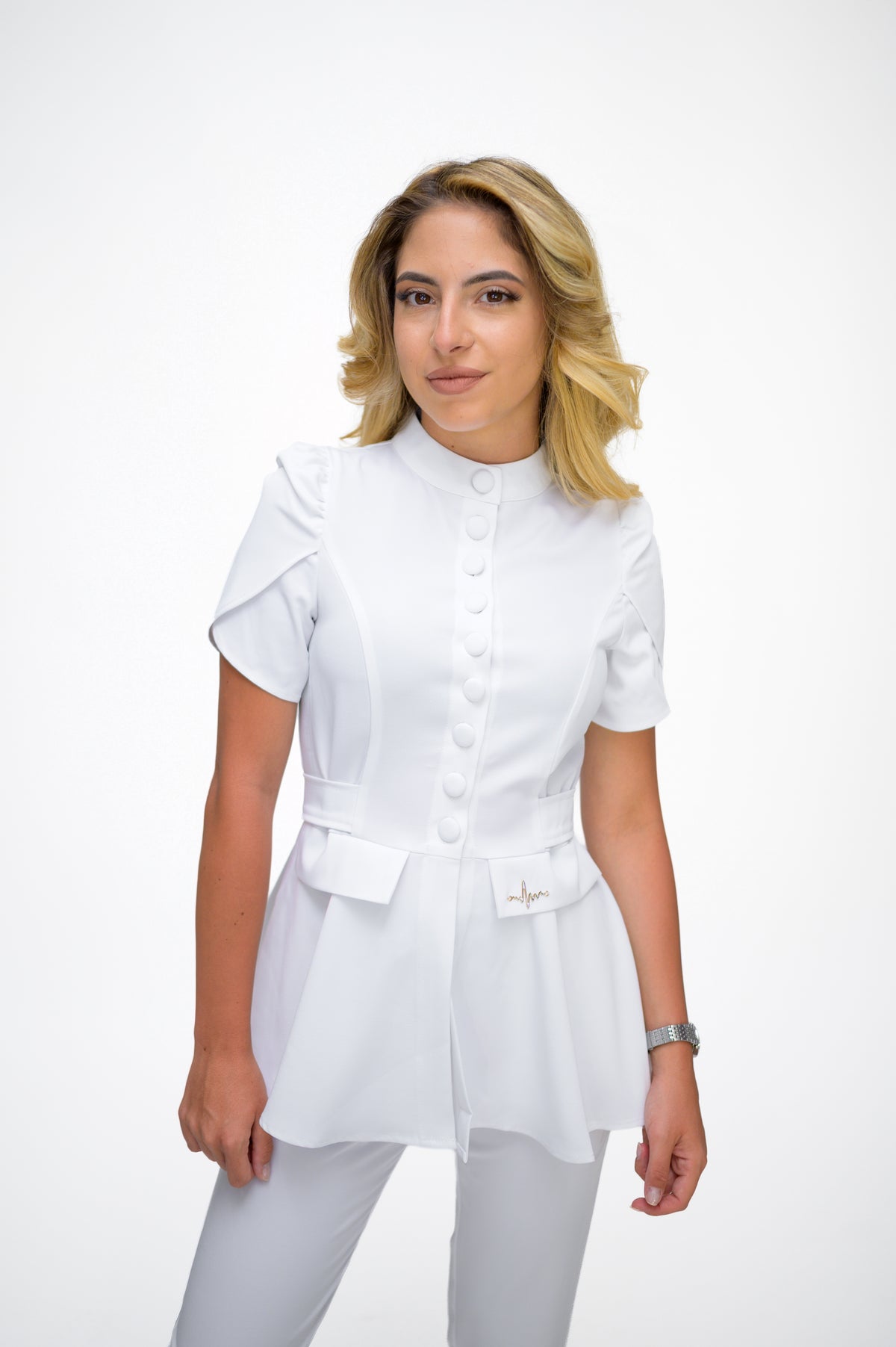 Медицински екип Button Up White