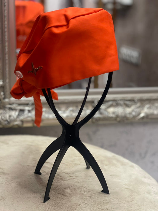 Унисекс хирургична шапка в оранжево