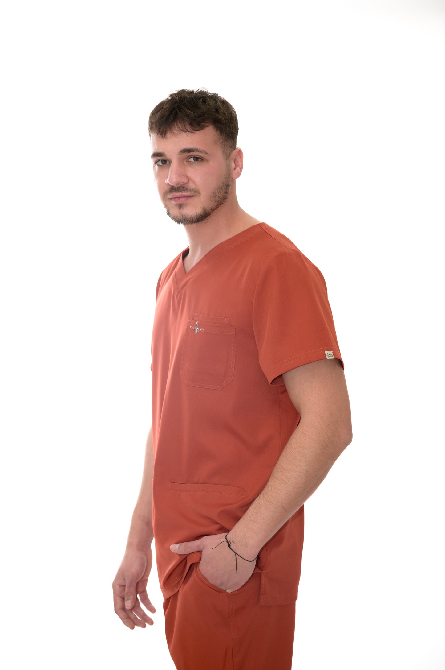 Мъжки медицински екип Smooth Performance Brick Red