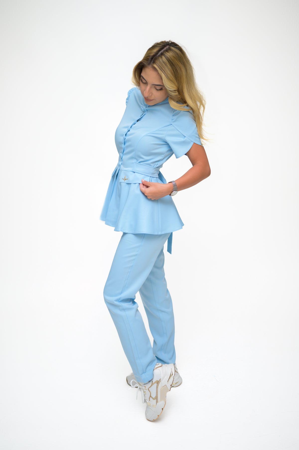 Медицински екип Button Up Baby Blue