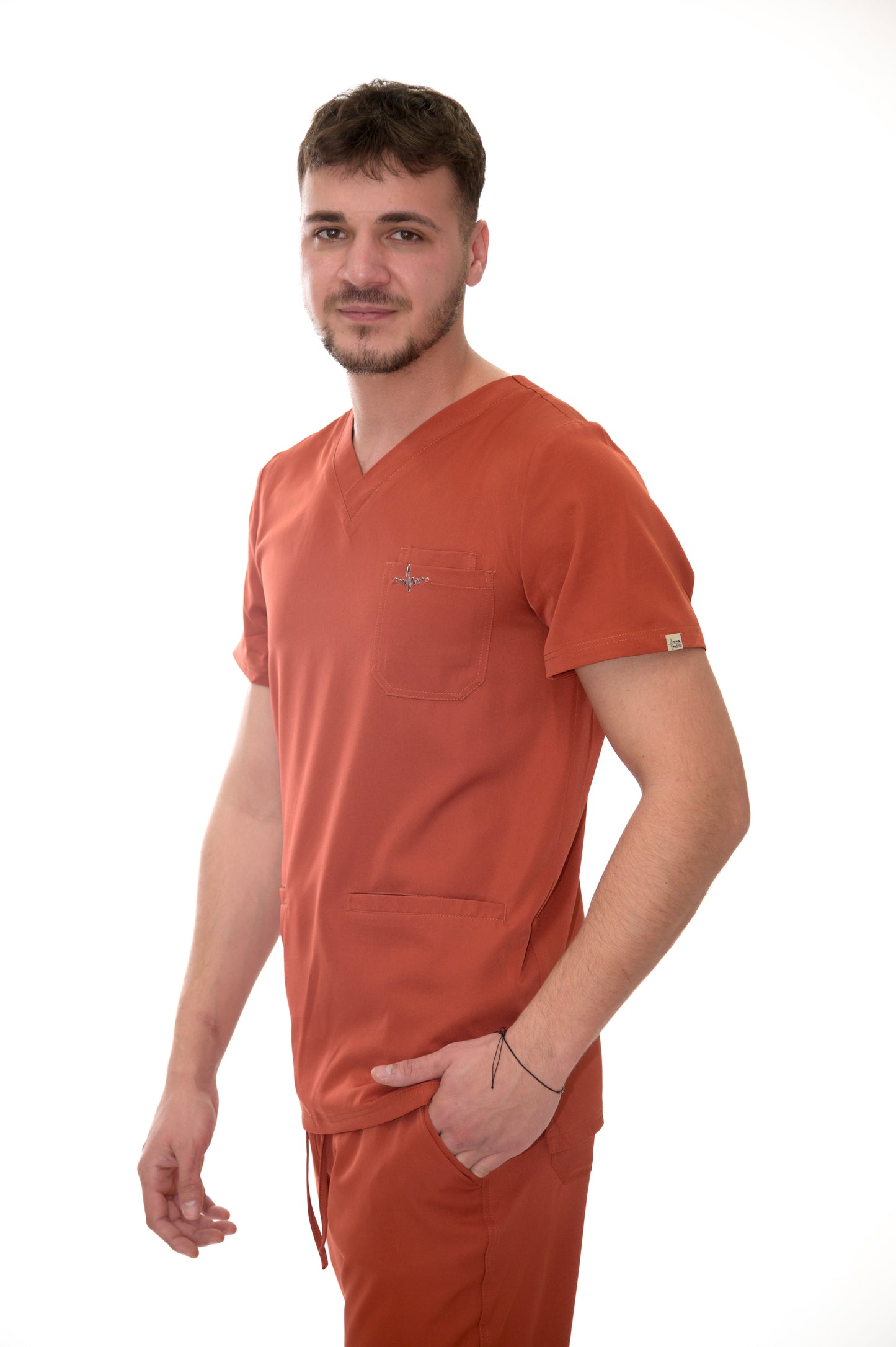 Мъжки медицински екип Smooth Performance Brick Red
