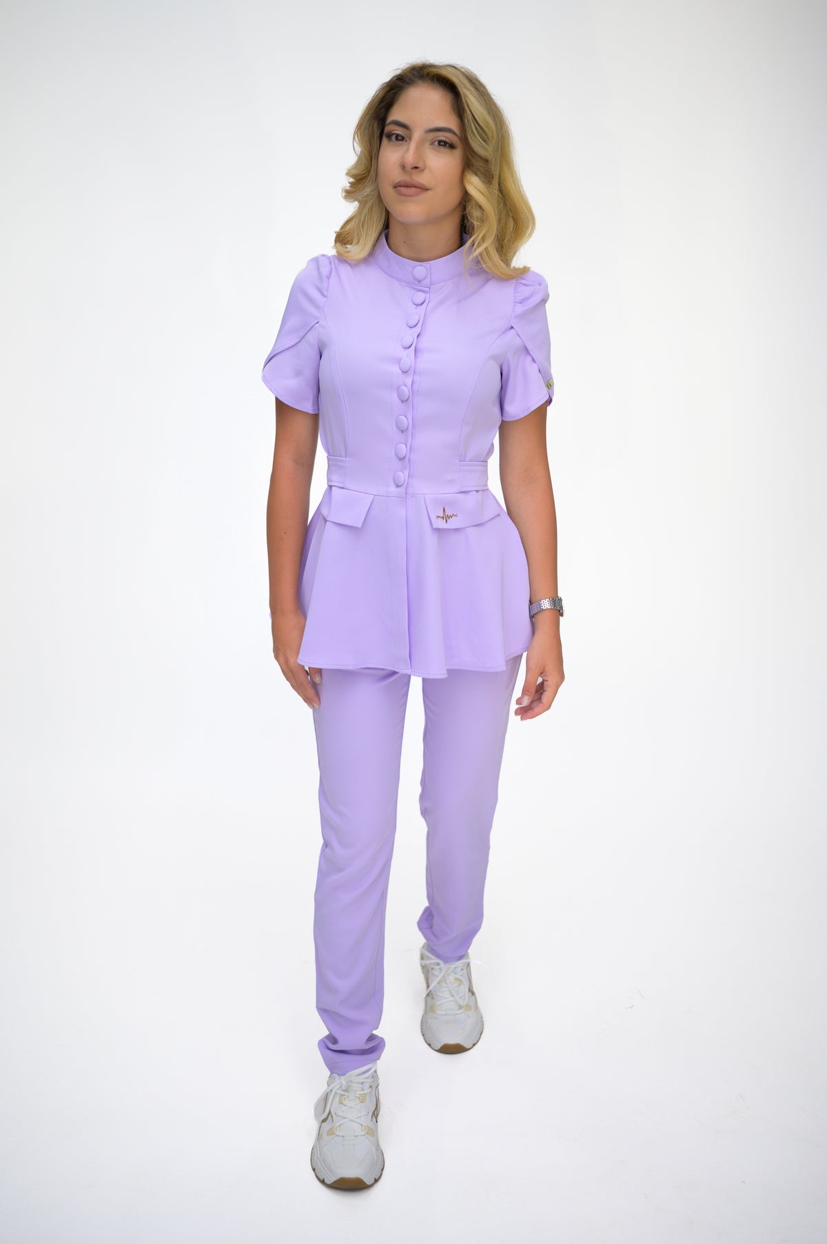 Медицински екип Button Up Lavender