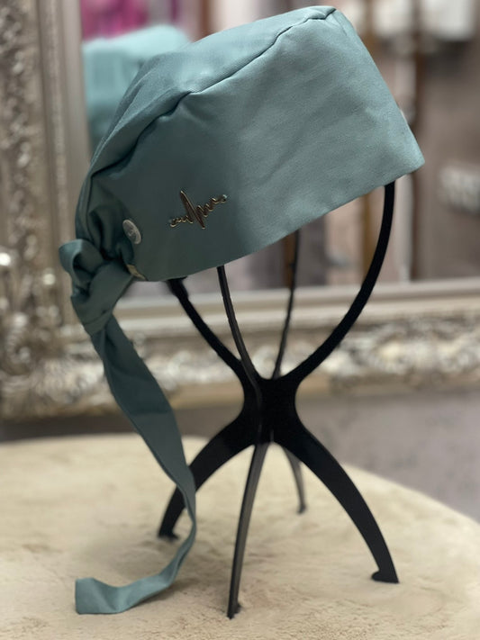 Унисекс хирургична шапка в зелено