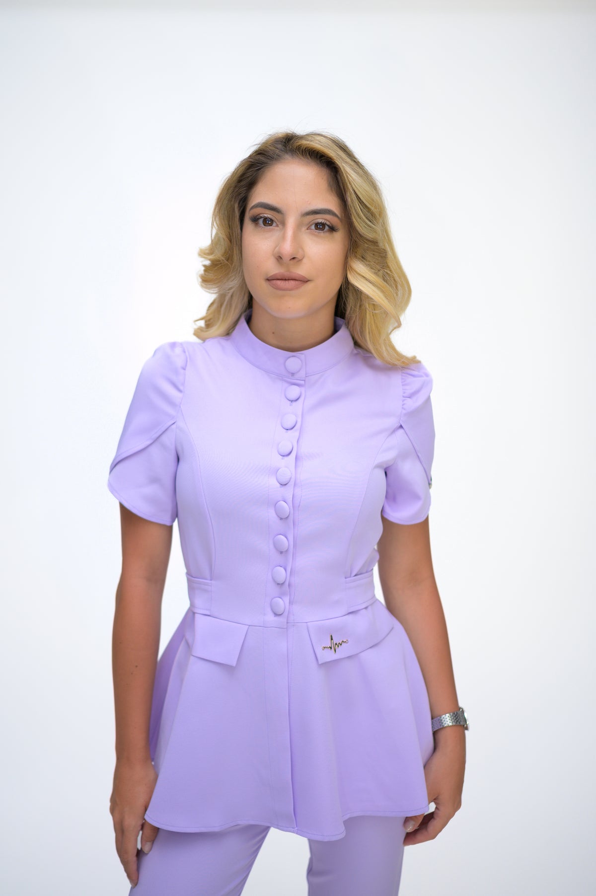 Медицински екип Button Up Lavender