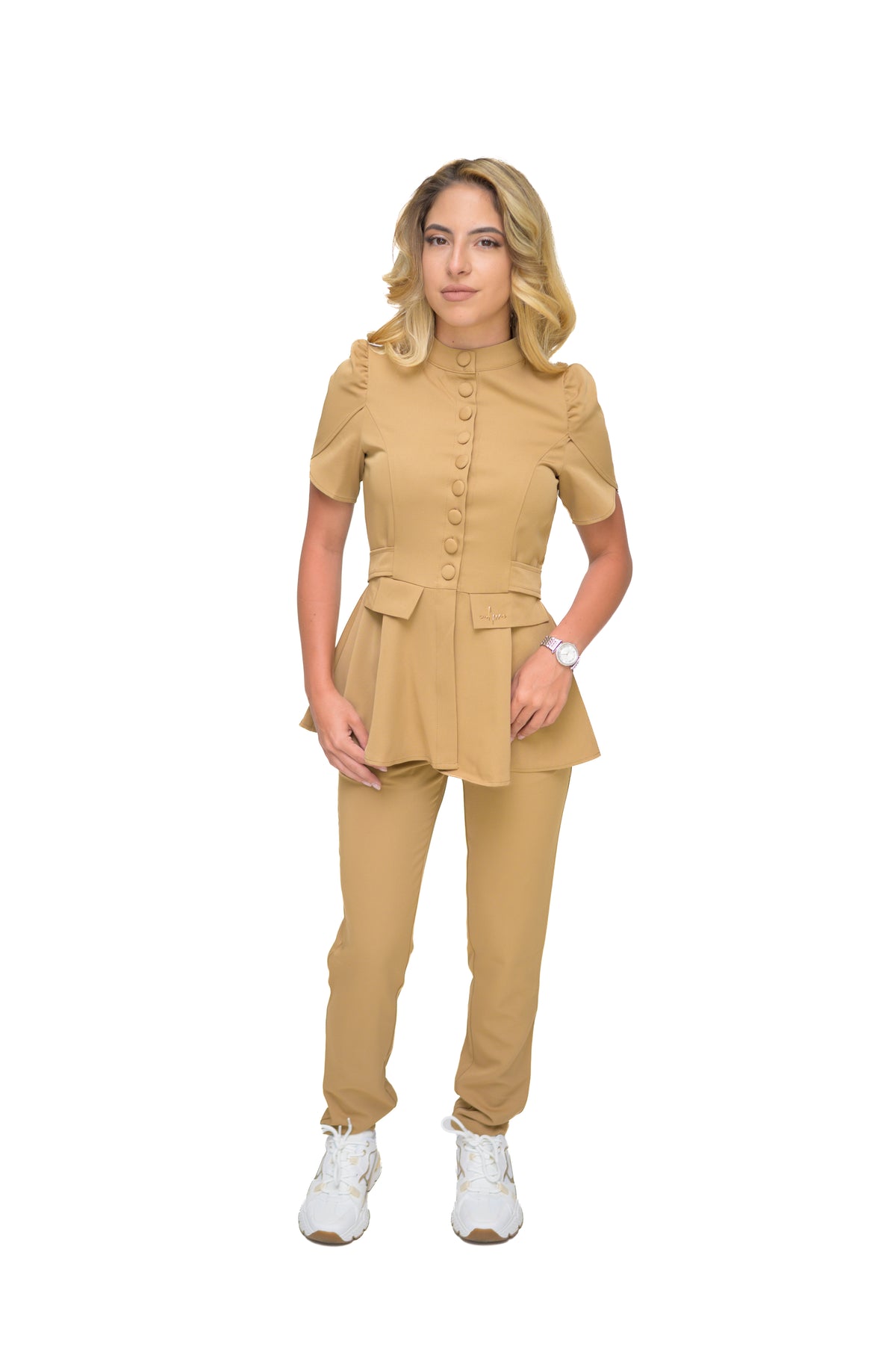 Медицински екип Button Up Beige